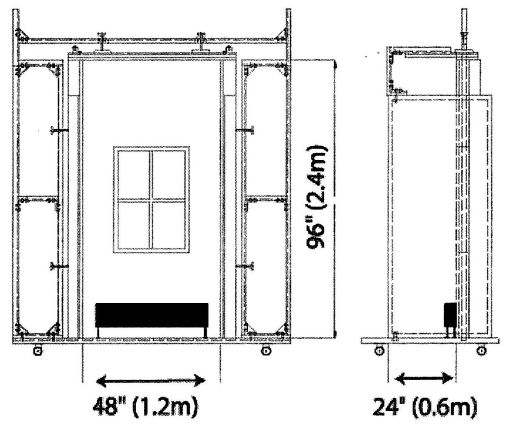 FIGURE 1. SCHEMATIC OF THE WALL ASSEMBLY Test Module used for evaluating the fire performance of a window.